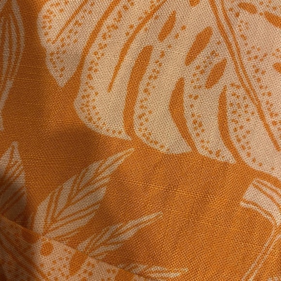 j womens Sonoma orange casual cap sleeve button up plus size shirt 3X - Picture 4 of 4